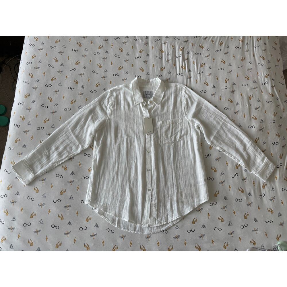 Rails Ellis Shirt, White, Size L (new with tags)